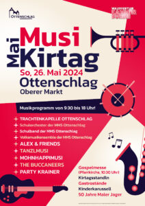 Plakat Musi Kirtag - Sonntag, 26. Mai 2024 in Ottenschlag