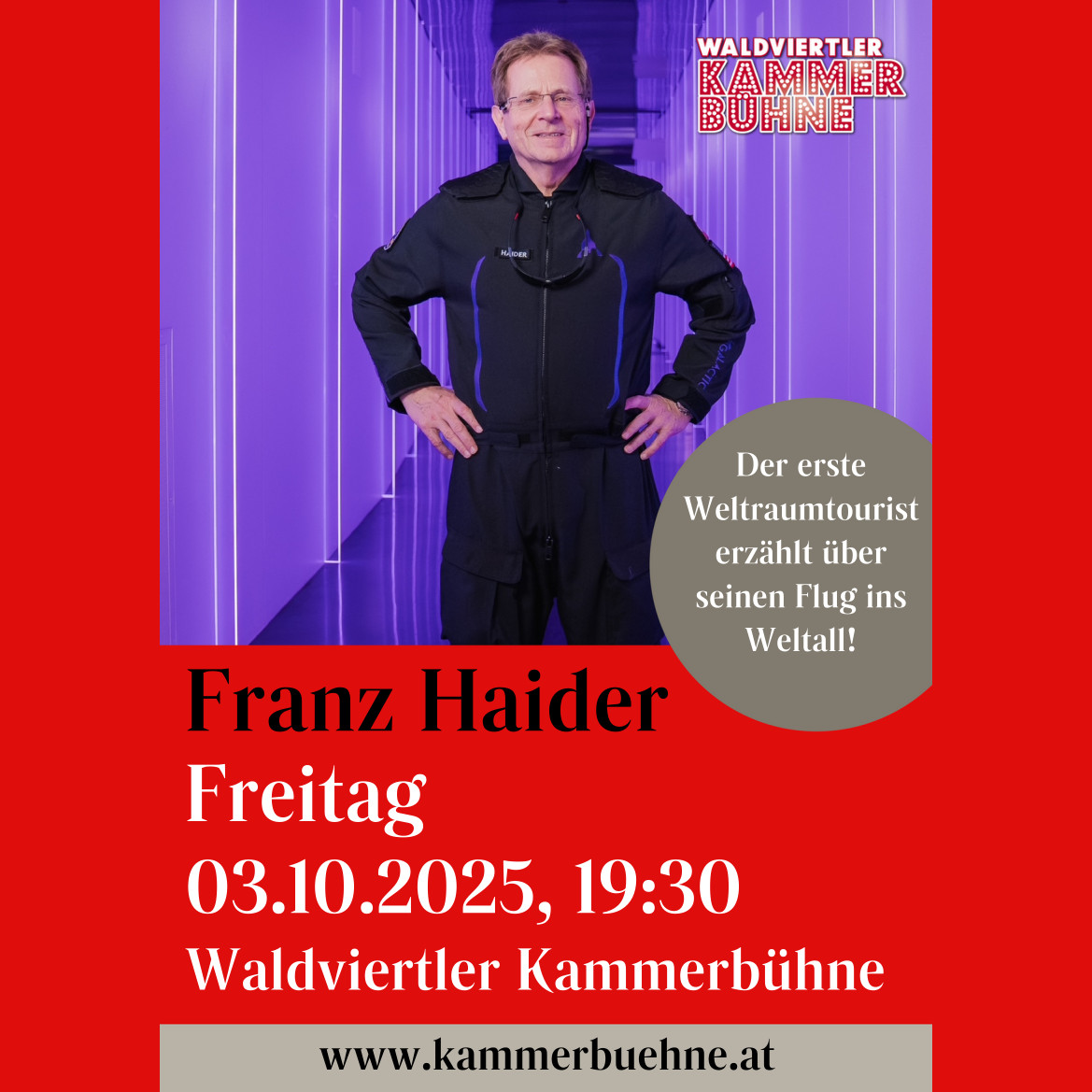 Vortrag: Weltraumtourist Franz Haider