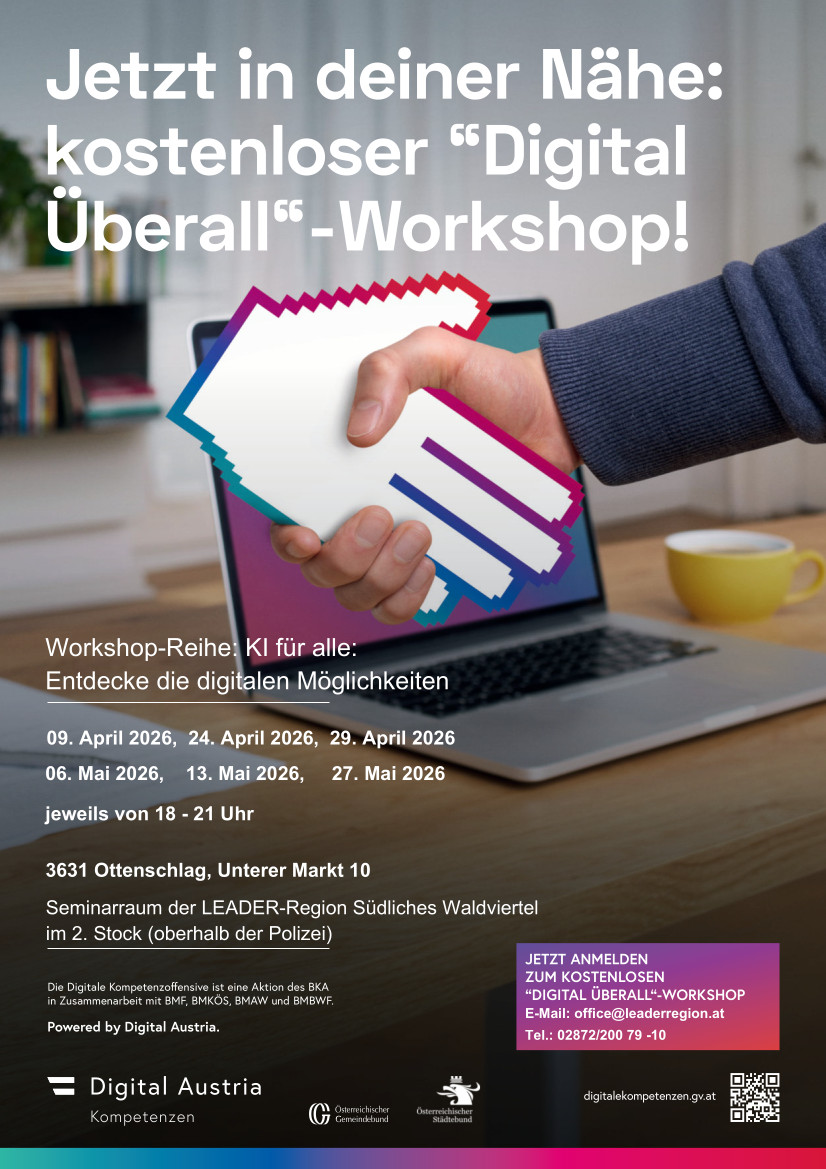 Kostenlose Workshop-Reihe: KI für alle:  Entdecke die digitalen Möglichkeiten - "digitale Tools für ein gesünderes Leben"