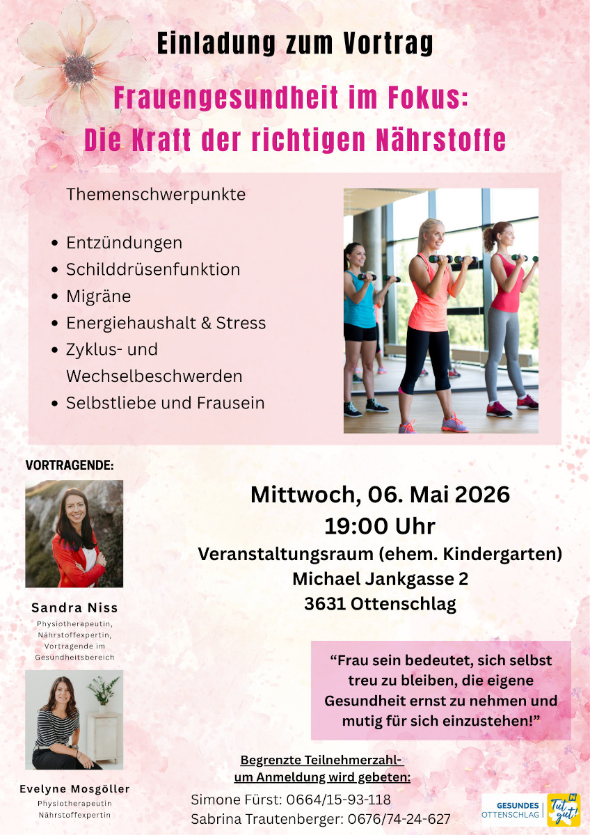 Vortrag: Frauengesundheit im Fokus - Die Kraft der richtigen Nährstoffe