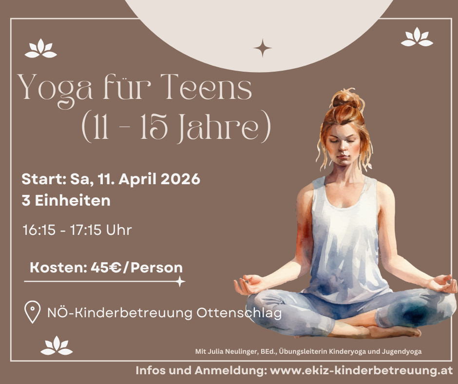 Yoga für Teens (11-13 Jahre) - 3. Termine