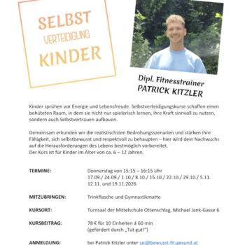 Gesunde Gemeinde Kurs: Selbstverteidigung Kinder (10 Einheiten)